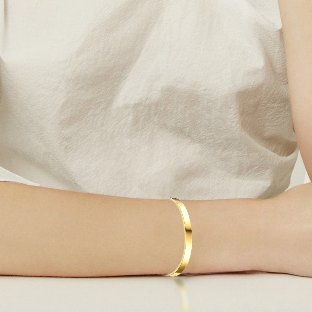 Vòng Đeo Tay Bằng Thép Không Gỉ Màu Sắc Trơn Dành Cho Nam Và Nữ