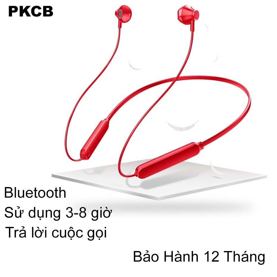 Tai Nghe Bluetooth Wireless PKCB08 Thể Thao Âm Hàng Chính Hãng