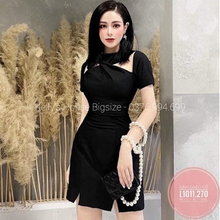 [Có Sẵn] Đầm Bigsize Chéo Cổ Thanh Lịch - (Từ 45 - 90kg)