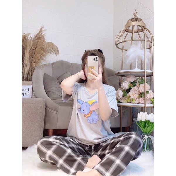 (Nhiều Mẫu) Bộ Thun mặc nhà mẫu hoạt hình❤️Bộ mặc nhà in hình Cute, dễ thương form rộng( Ảnh Tự Chụp)