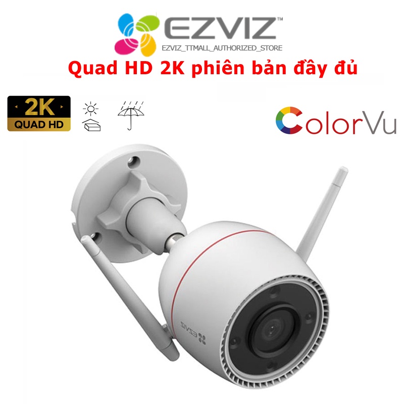 Camera wifi ngoài trời ezviz C3TN 3M 2k ( Quad HD ) siêu nét có màu ban đêm, c3tn 2M , c3tn 2M