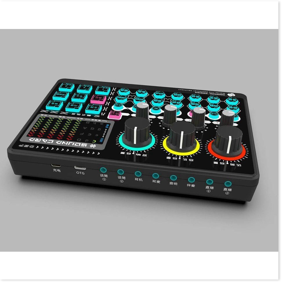 [HÀNG CHUẨN] Soundcard Mixer X6-Mini Bluetooth- chuyên thu âm, hát karaoke, livetream fb, shopee, bán hàng online