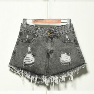 Quần Short Jean Lưng Cao Plus Size Cho Nữ