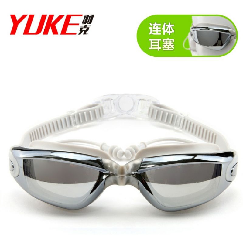 Kính bơi tráng gương chống chói dành cho người lớn,  trẻ lớn, nam, nữ, có nút tai và khóa bấm dễ cài
