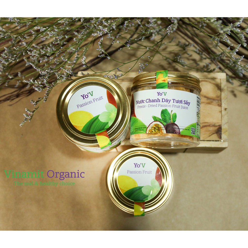 Combo 2 Nước Chanh Dây Tươi Sấy Dạng Viên Yo'V Vinamit Chanh Dây Thật Hương Vị Thật