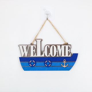 Bảng gỗ WELCOME thuyền