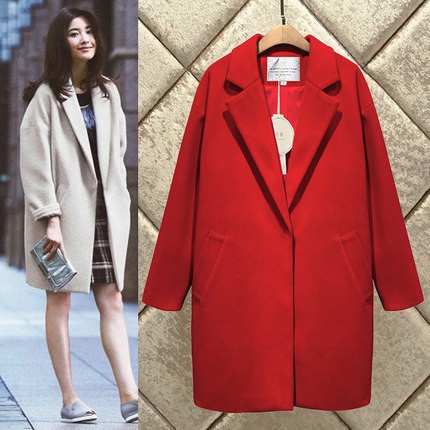 Áo khoác len mỏng dáng dài kiểu Hàn Quốc cho nữ