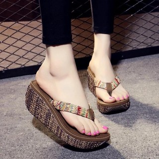 DÉP ĐẾ XUỒNG QUAI HỌA TIẾT THỔ CẨM - HÀNG NHẬP