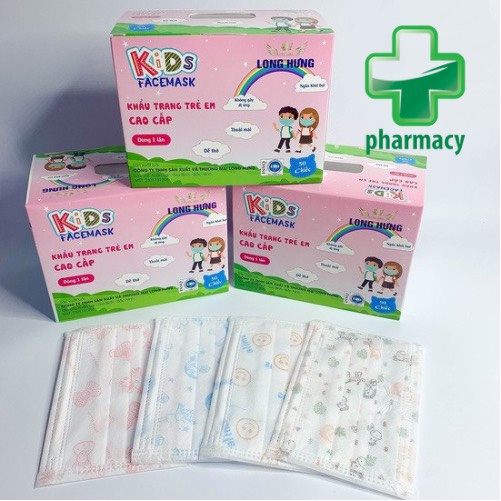 Hộp khẩu trang cho TRẺ EM từ 3- 10 tuổi , 50 chiếc/ hộp
