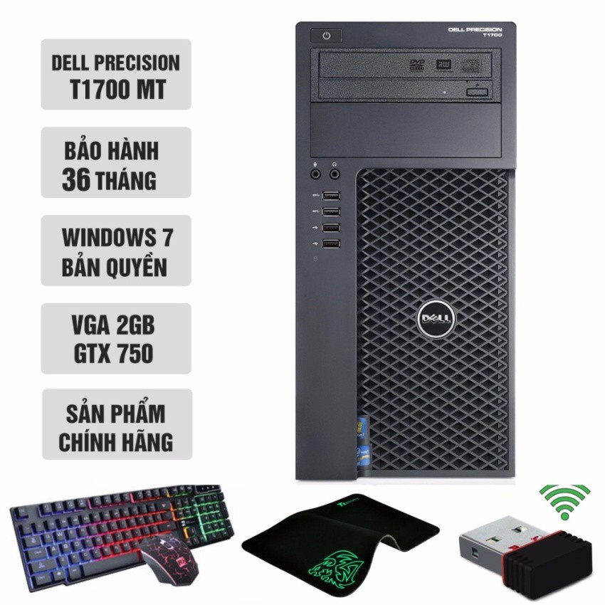Máy trạm cày Game Battleground Dell T1700 MT(Core i5 4570, Ram 16GB,SSD 120GB, HDD 2TB,VGA GTX 750TI 2GB)+Quà Tặng | BigBuy360 - bigbuy360.vn