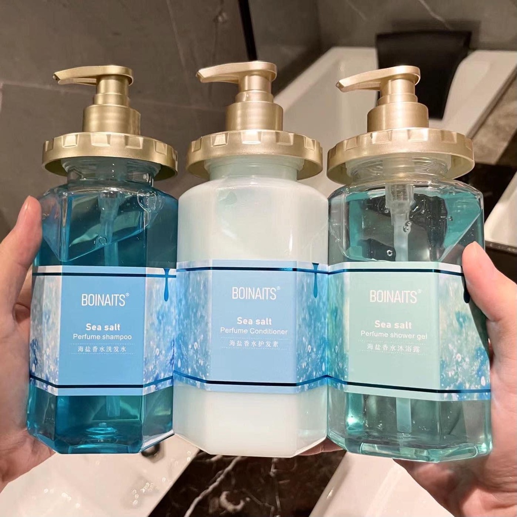 Set Gội - Xả - Sữa Tắm Boinaits Hương Nước Hoa Pháp Sang Chảnh Quyến Rũ 450ml Hàng Chuẩn Chính Hãng