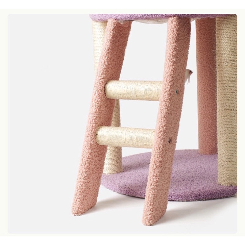 Cattree - trụ cào móng có cầu thang cao 102cm có quà tặng đi kèm