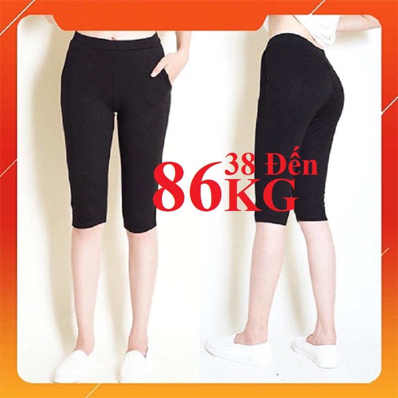 Quần Legging Lửng Nâng Mông, Quần Ngố nữ NGANG GỐI 60cm, có size đại BIG SIZE ĐẾN 90KG 7XL