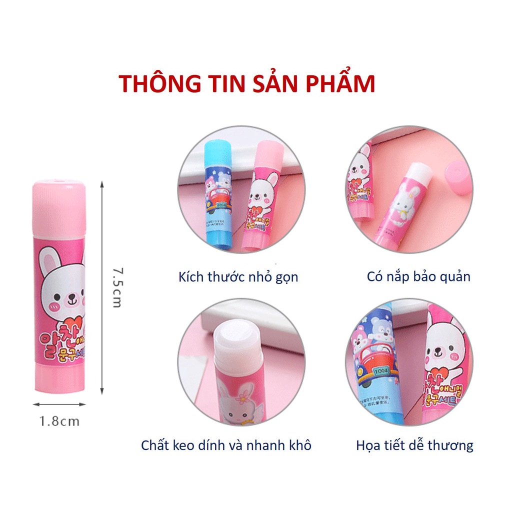 Keo khô dán giấy thủ công hoạ tiết hoạt hình xinh xắn K10