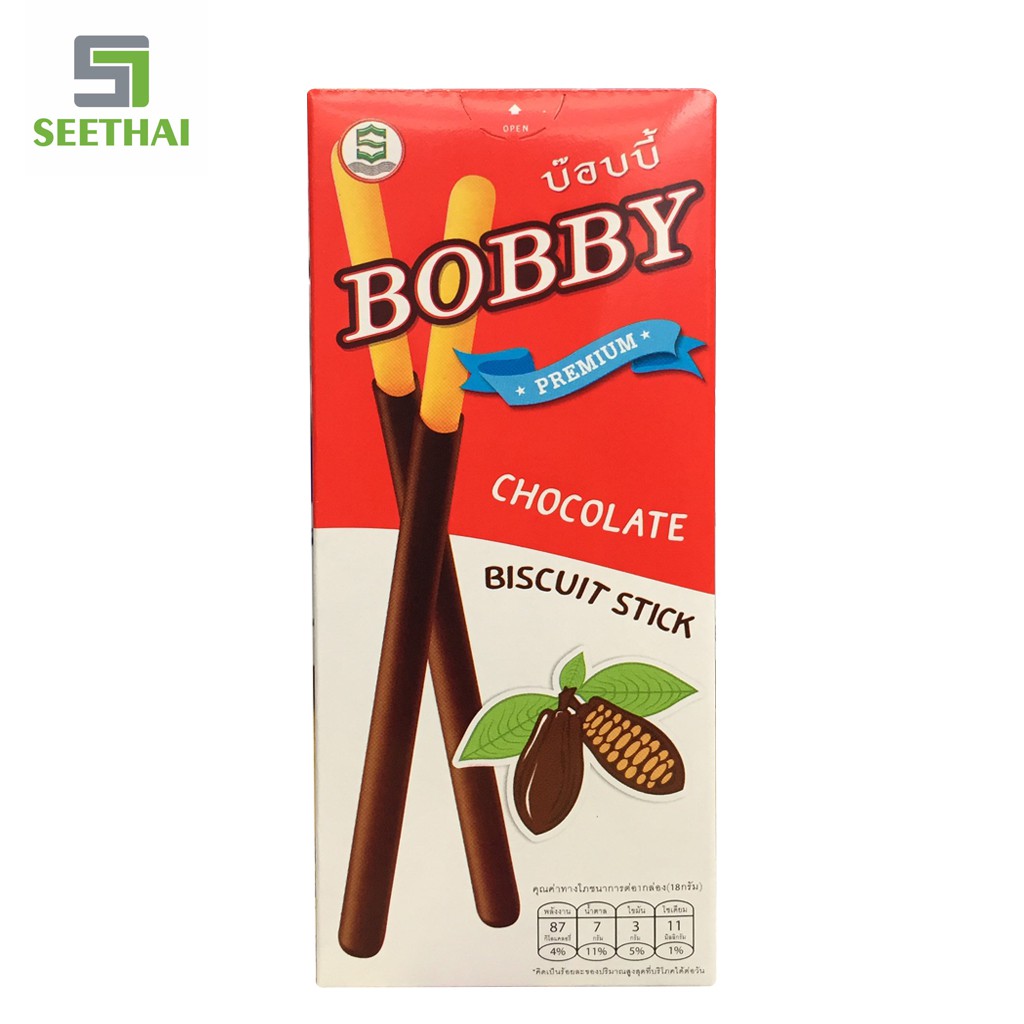 Bánh que kem socola Bobby 18gr bánh que Thái Lan Biscuit stick chocolate