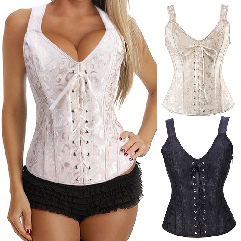 Áo corset lưng dây đan chép gợi cảm
