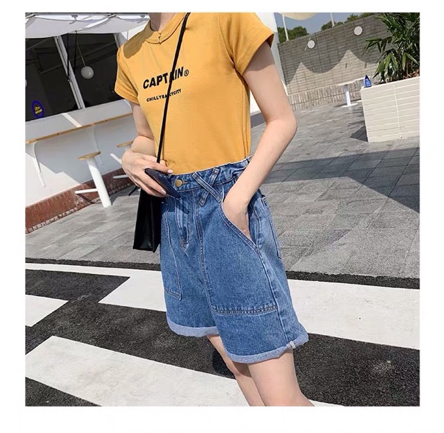 QUẦN SHORT JEAN CẠP CAO ỐNG RỘNG | WebRaoVat - webraovat.net.vn