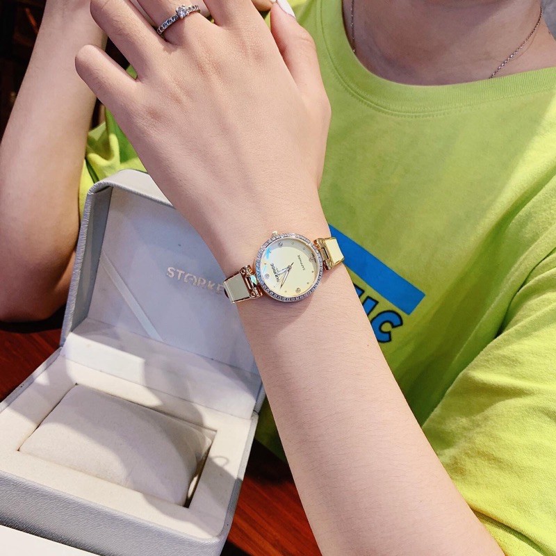 Đồng hồ nữ SUNRISE 9991Aa, Vành Đá sang trọng,full hộp thẻ chính hãng, Kính Sapphire chống xước chống nước tốt