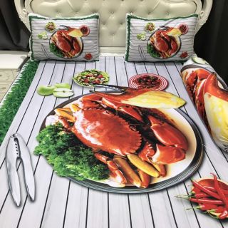 Drap thun ý 5d mẫu cua 1m6 có mền