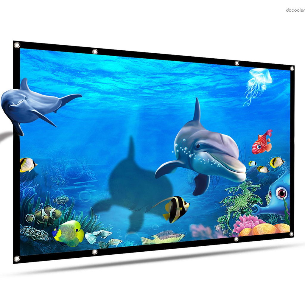 Màn Chiếu Treo Tường 120-inch Hd 16: 9 Pro Kèm Túi Đựng Tiện Dụng Cho Gia Đình