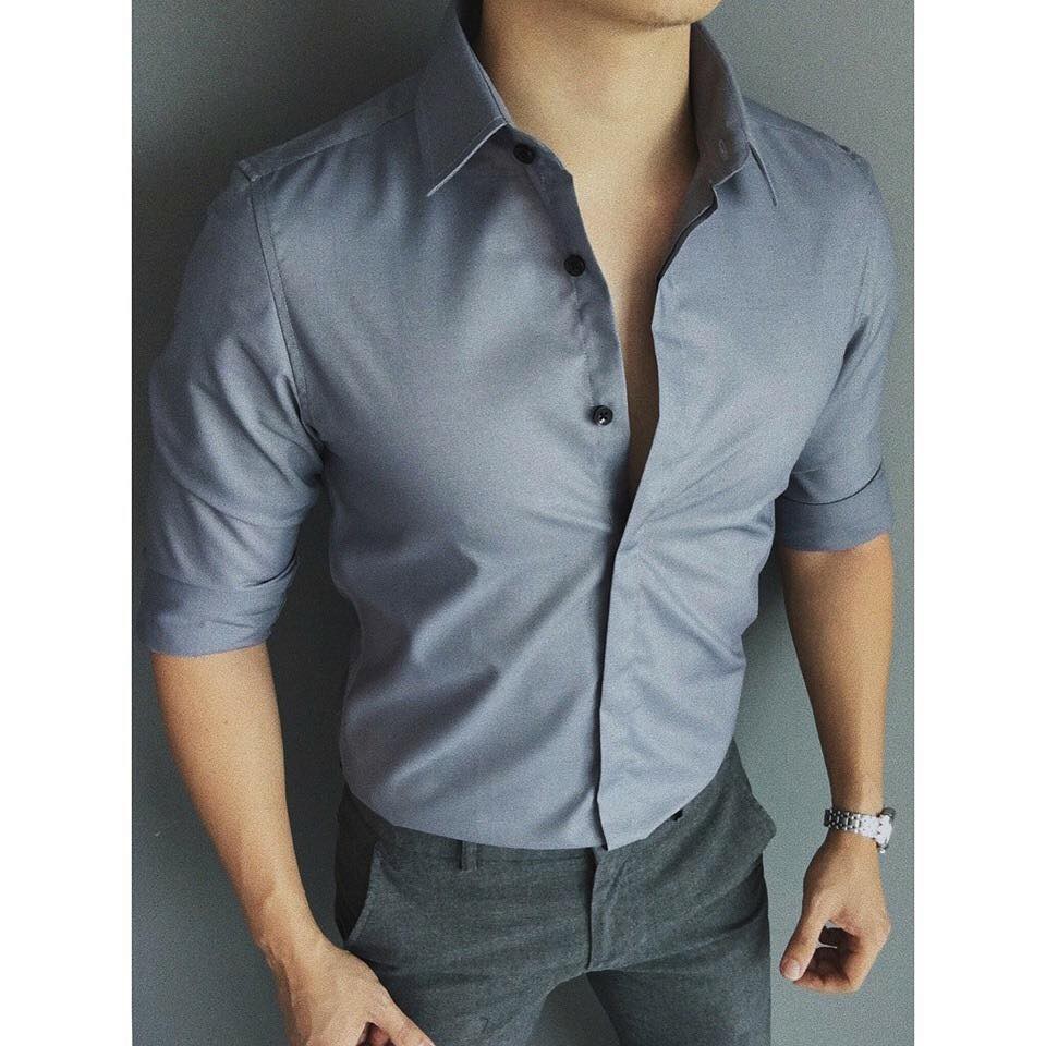 Sơ mi đỏ đô cao cấp không xù không nhăn không bám bụi bóng nhẹ | BigBuy360 - bigbuy360.vn