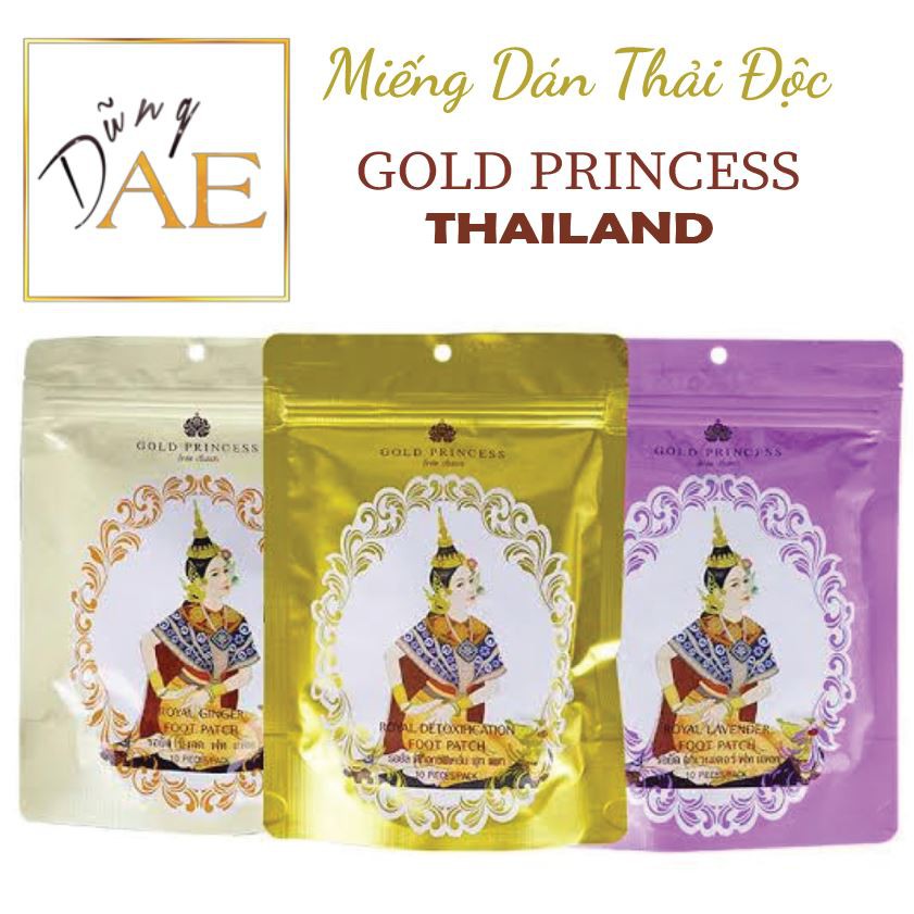 Miếng Dán Thải Độc Chân Gold Princess Royal Thái Lan - Gói 10 miếng