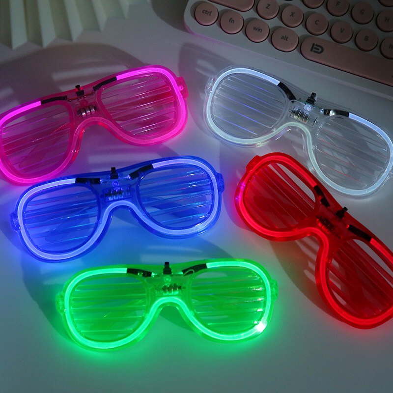 Kính LED mắt kính phát sáng nhiều màu nhấp nháy độc đáo vui nhộn dạo phố tiệc tùng sinh nhật