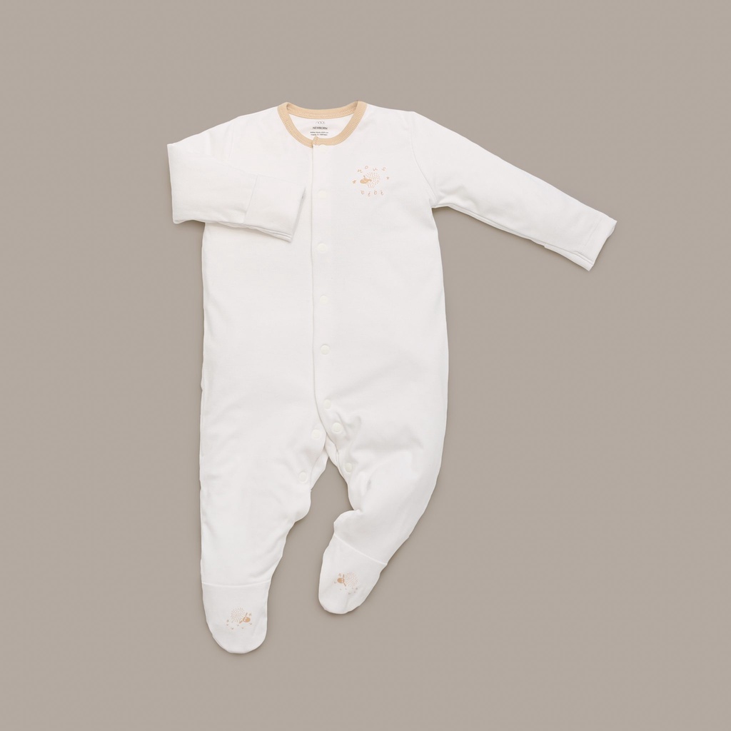 Bộ đồ body Nous trắng Newborn bé sơ sinh
