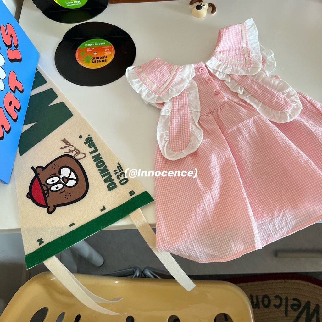 Đầm Công Chúa Thắt Nơ Chất Liệu Cotton Thời Trang Xuân Hè Hàng Mới 2022 Dành Cho Bé Gái