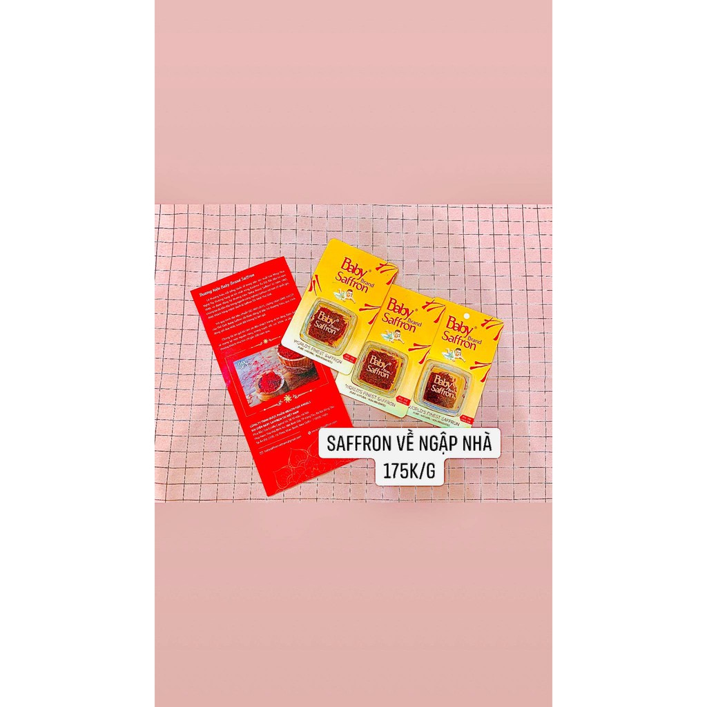 Nhụy hoa nghệ tây- baby saffron - Tốt nhất ấn độ - hộp 1g | BigBuy360 - bigbuy360.vn