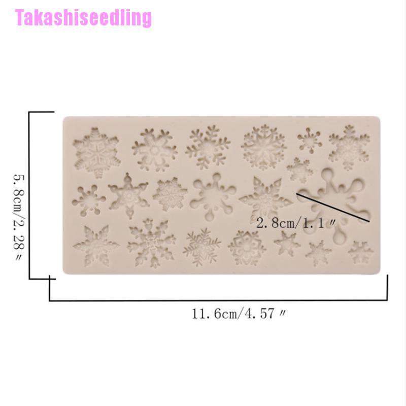 Khuôn Làm Bánh Chất Liệu Silicone Chống Dính Hình Bông Tuyết Dễ Thương