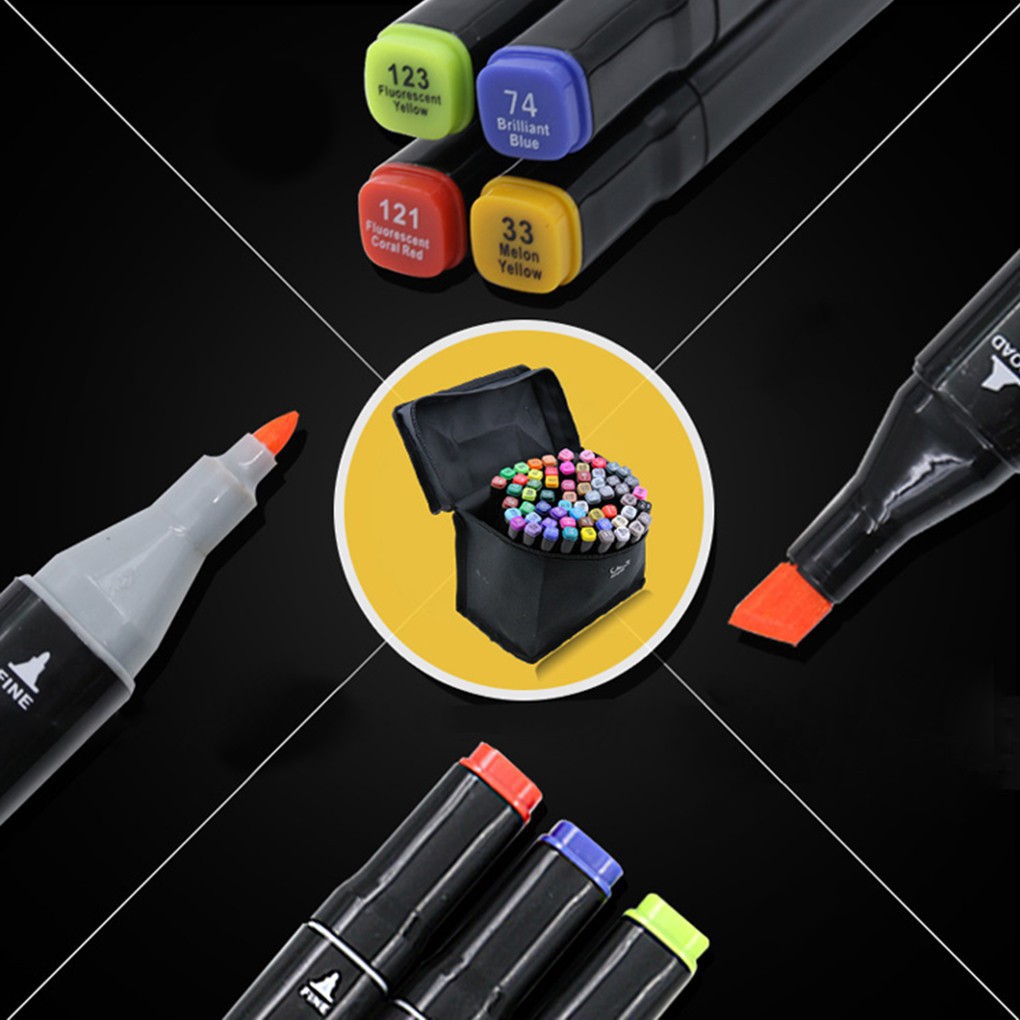 Bút màu Túi Vải Bộ 30/60/80 màu,vẽ anime phong cảnh