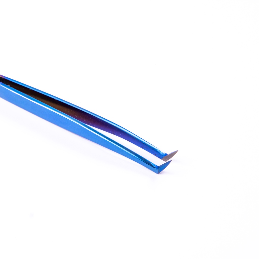 Nhíp xanh mũi vuông, dùng để tạo fan, nối mi volume, bao test nhíp