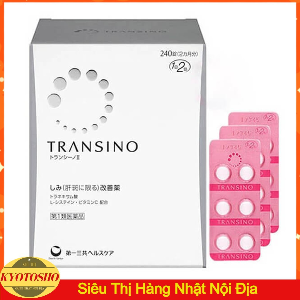 Viên tráng da ,chống nám ,chống tàn nhang Transino 240 viên Nhật Bản