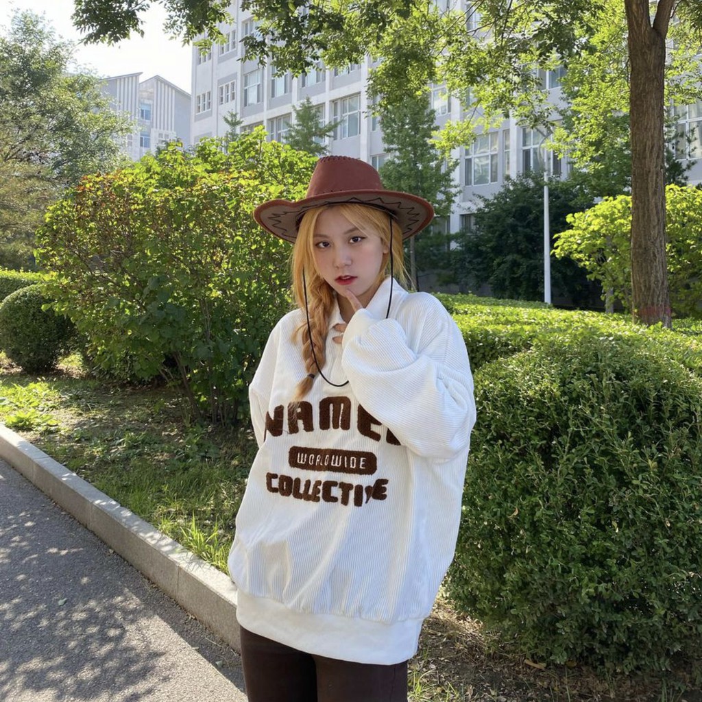 Áo Sweater thêu chữ nổi, Áo hoodie form rộng unisex - BIGSIZE từ 50KG đến 95KG - LAGI BIGSIZE | BigBuy360 - bigbuy360.vn