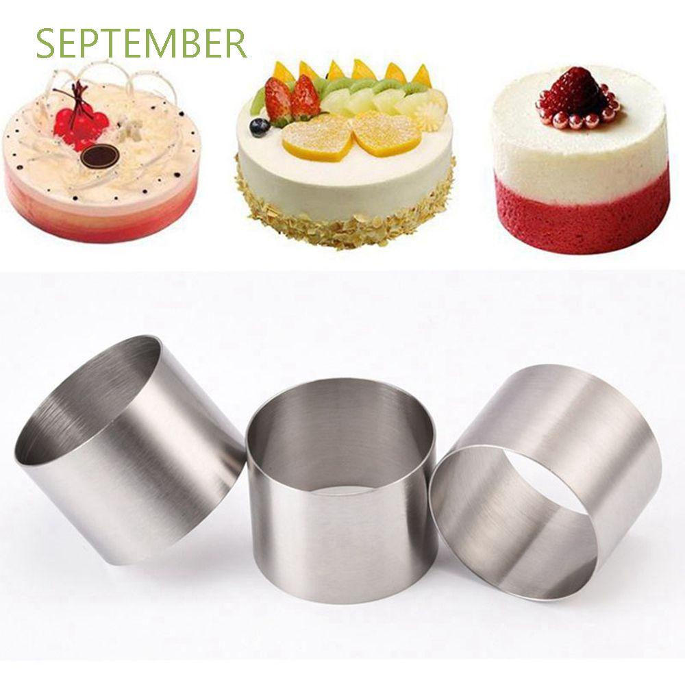 Khuôn Làm Bánh Hình Tròn Bằng Thép Không Gỉ Có Thể Tái Sử Dụng 5 / 6 / 8 / 10cm