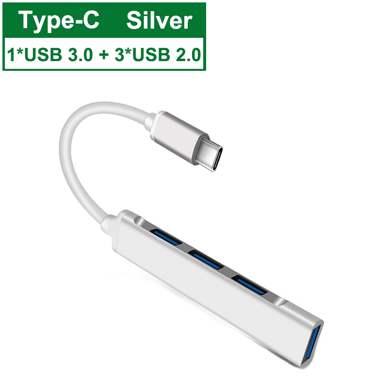 Đầu Kết Nối Chia Cổng USB Aivk Mở Rộng 4 Cổng Chia USB / loại C Tốc Độ Cao Kết Nối Cho Ổ Cứng / USB / Chuột / Bàn Phím
