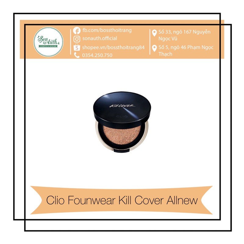 Phấn nước Clio Founwear Kill Cover All New