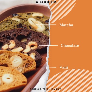 Bánh BISCOTTI Ăn Kiêng Vị Matcha