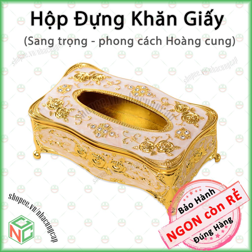 [Xịn Sò] Hộp Đựng Giấy Ăn - Giúp Không Gian Nhà Sang Chảnh Hơn - NLVQ-5088-HDKGST - (Màu Vàng Gold)