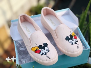 ✔️GIÀY LƯỜI MICKEY 2 màu ! GIẢM GIÁ 20 % !!! . : :