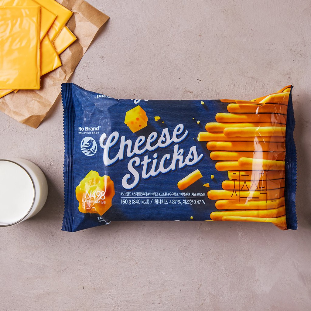 Snack Que Tẩm Mè, Snack Que Vị Phô Mai No Brand Hàn Quốc