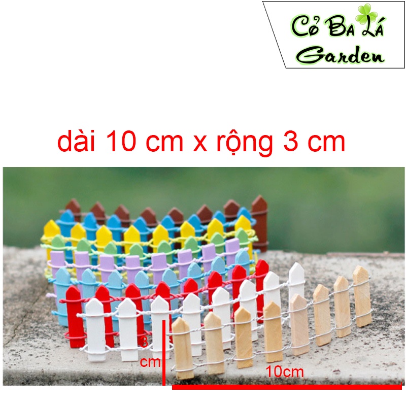 Hàng rào gỗ mini,  trang trí tiểu cảnh - sen đá - bonsai -terrarium
