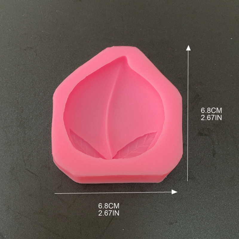 Set 2 Khuôn Silicone Làm Bánh Tạo Hình Quả Đào 3D Độc Đáo Tiện Dụng
