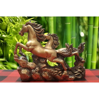 Tượng con giáp ngựa lớn màu đồng