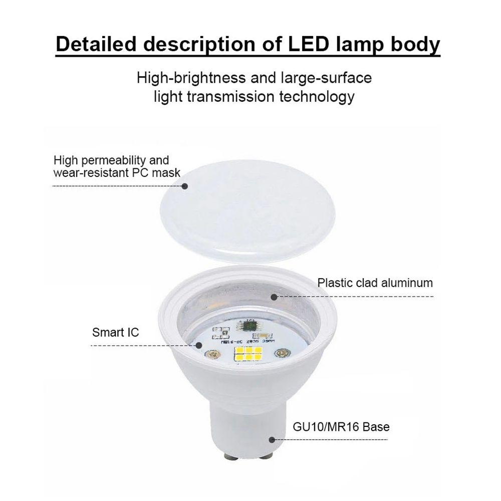 Bộ Đèn LED Chiếu Sáng GU10 Chịu Nhiệt Độ Cao Chuyên Dụng