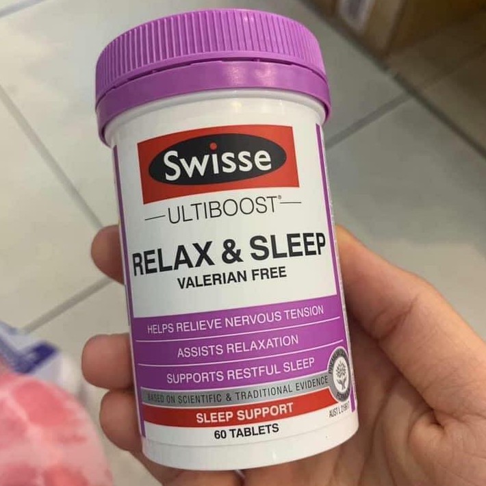 Swisse Relax & Sleep giảm căng thẳng thần kinh, bồn chồn, hỗ trợ giấc ngủ tự nhiên.