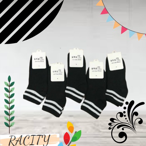 Tất Thể Thao Nam Nữ Cổ Ngắn vớ unisex Siêu Dày Phong Cách Hàn Quốc RACITY T107