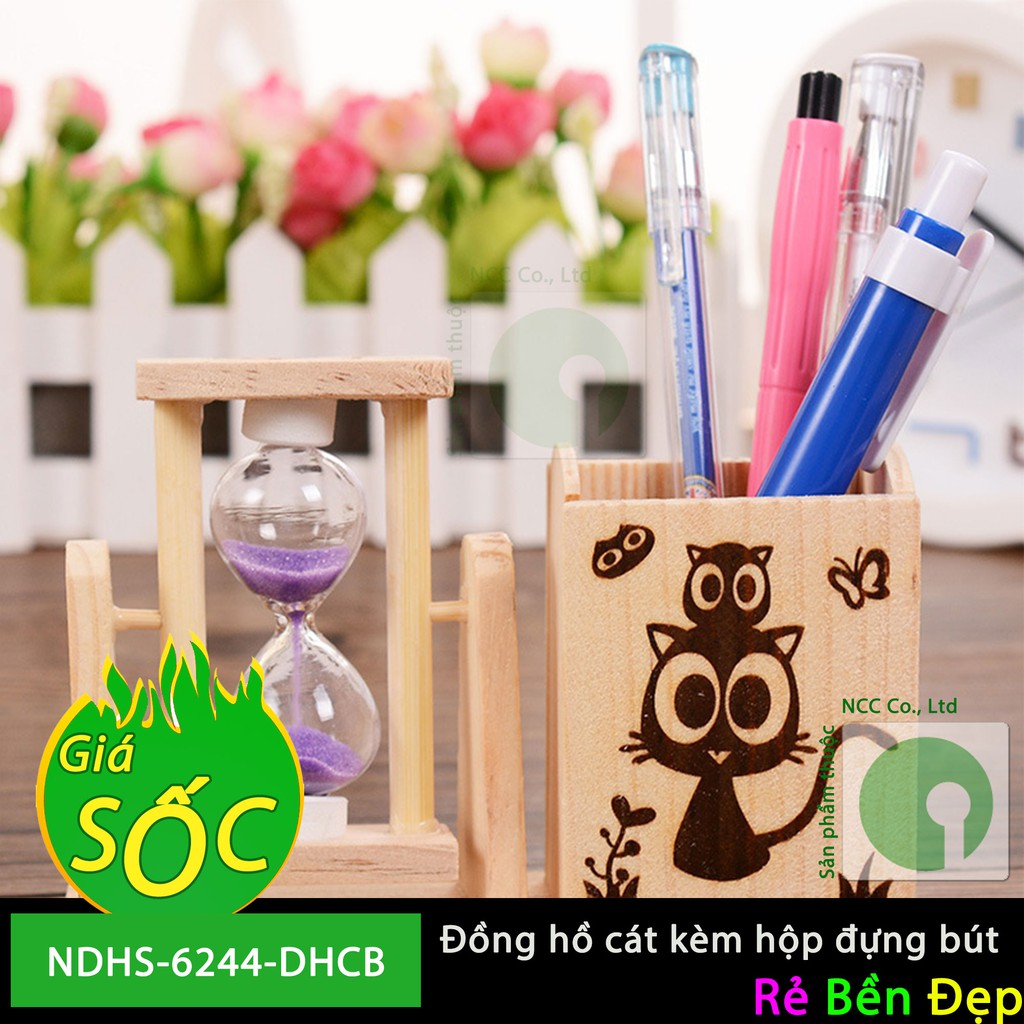 Đồng hồ cát kèm hộp đựng bút - NDHS-6244-DHCB