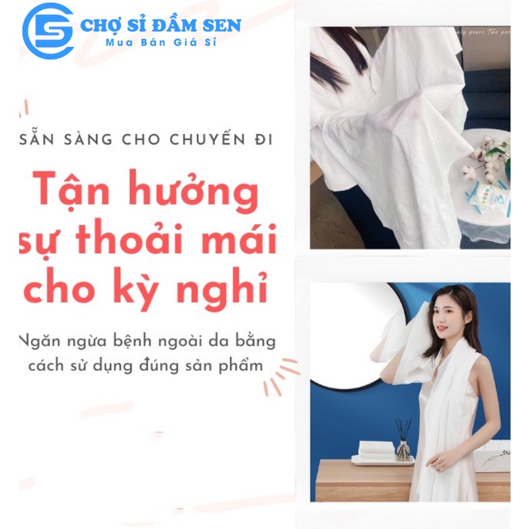 Khăn tắm Nén Du Lịch cotton 140*70 dùng 1 lần Khăn Đa Năng Tự Nhiên Thấm Nước Tốt  G388-KhanTamNen-Trang